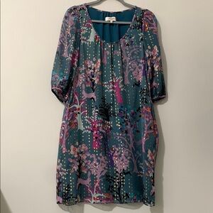 Tibi-New York Women’s Size 2 Floral Midi Dress -3/4 sleeves